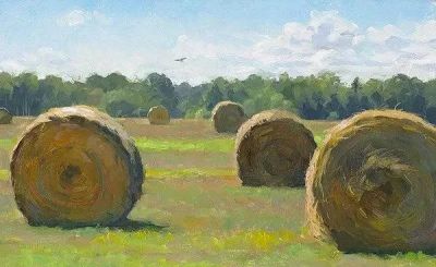 风景写生，杰弗里·拉尔森油画作品 - 图画吧TUHUABA