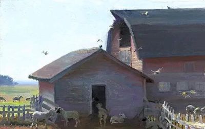 风景写生，杰弗里·拉尔森油画作品 - 图画吧TUHUABA