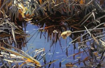 风景写生，杰弗里·拉尔森油画作品 - 图画吧TUHUABA