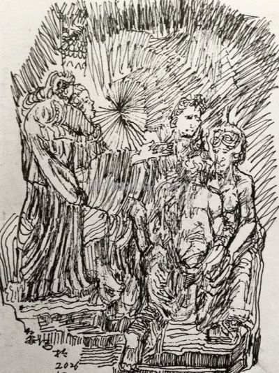 郑仁安 ||海南《南国威尼斯城》园林速写作品欣赏（8） - 图画吧TUHUABA