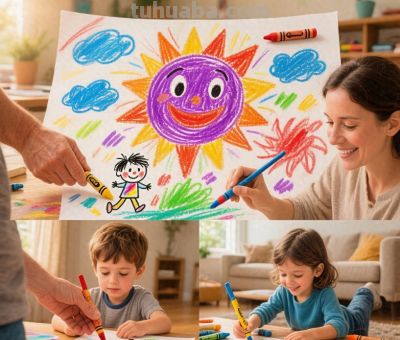 5岁后孩子画画突飞猛进！家长别乱教，这样引导才不伤创造力 - 图画吧TUHUABA