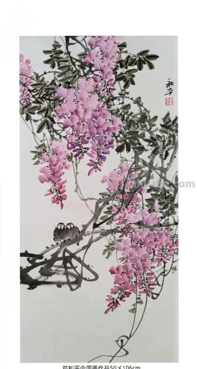 邓和平紫藤花16图欣赏，藤蔓缠绕，花香淡雅。 - 图画吧TUHUABA