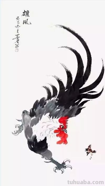 这位画鸡，笔丰墨润、意趣横生！ - 图画吧TUHUABA