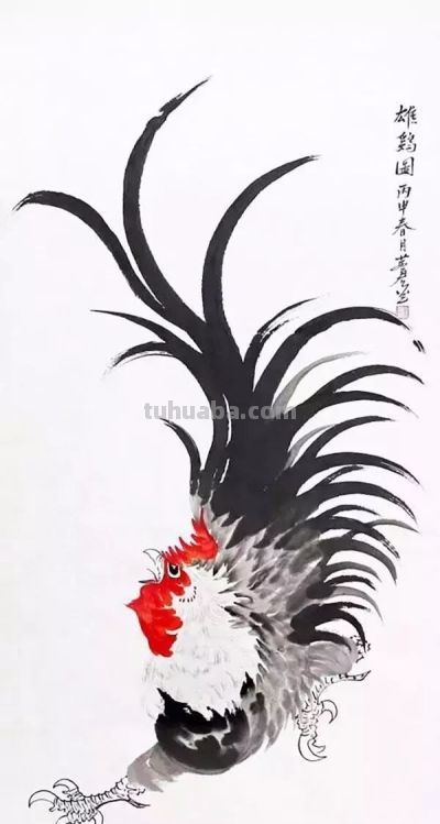 这位画鸡，笔丰墨润、意趣横生！ - 图画吧TUHUABA