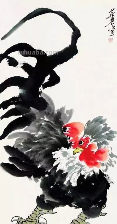 这位画鸡，笔丰墨润、意趣横生！ - 图画吧TUHUABA