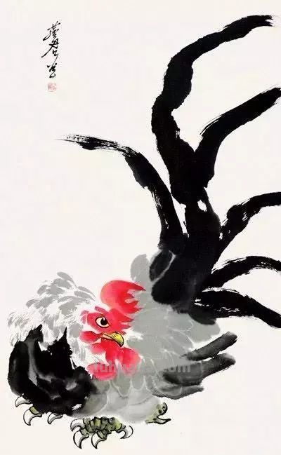 这位画鸡，笔丰墨润、意趣横生！ - 图画吧TUHUABA