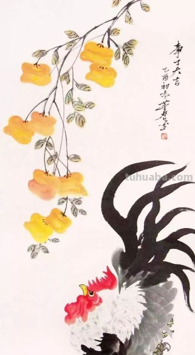这位画鸡，笔丰墨润、意趣横生！ - 图画吧TUHUABA