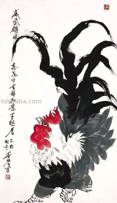 这位画鸡，笔丰墨润、意趣横生！ - 图画吧TUHUABA