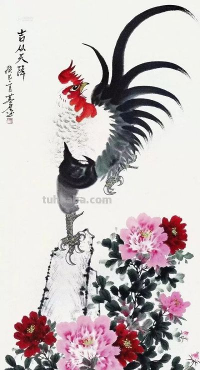 这位画鸡，笔丰墨润、意趣横生！ - 图画吧TUHUABA