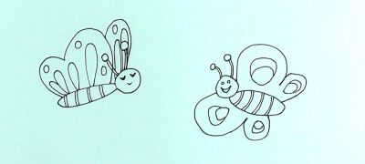 画蝴蝶也可以如此简单哦，轻松的亲子时光就选它了！ - 图画吧TUHUABA