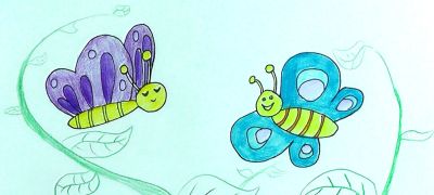 画蝴蝶也可以如此简单哦，轻松的亲子时光就选它了！ - 图画吧TUHUABA