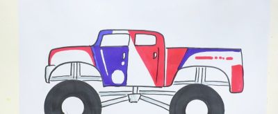 大脚车怎么画简笔画 - 图画吧TUHUABA
