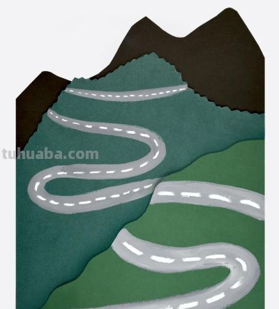 儿童画教程｜山路十八弯 - 图画吧TUHUABA