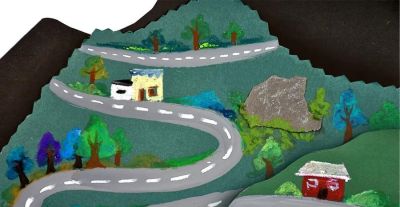 儿童画教程｜山路十八弯 - 图画吧TUHUABA