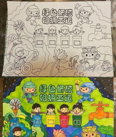 49种绿色出行 低碳生活，创意满满的儿童画+手抄报，值得你收藏！ - 图画吧TUHUABA