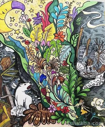 49种绿色出行 低碳生活，创意满满的儿童画+手抄报，值得你收藏！ - 图画吧TUHUABA