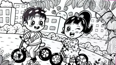 49种绿色出行 低碳生活，创意满满的儿童画+手抄报，值得你收藏！ - 图画吧TUHUABA