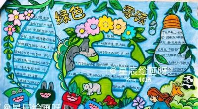 49种绿色出行 低碳生活，创意满满的儿童画+手抄报，值得你收藏！ - 图画吧TUHUABA