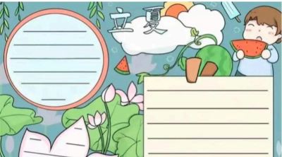 立夏手抄报 - 图画吧TUHUABA