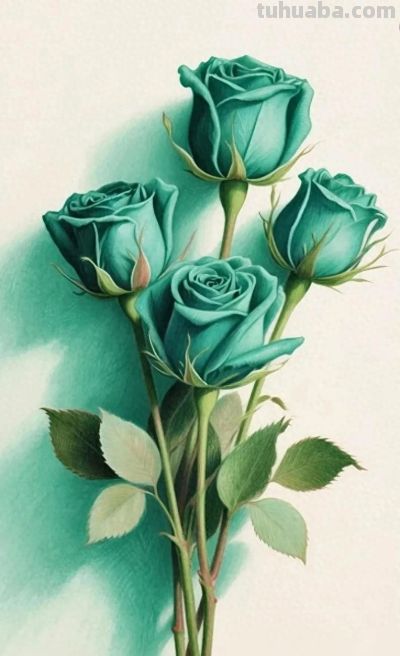 彩铅画，多彩玫瑰花 - 今日头条