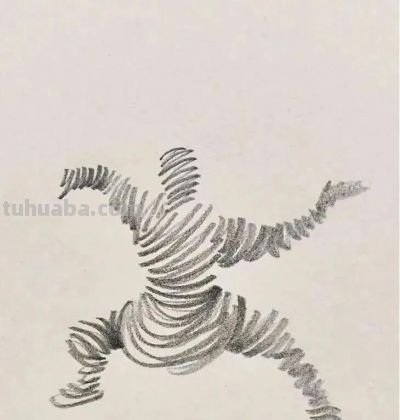 7幅极简铅笔画，寥寥数笔，形神兼备！ - 图画吧TUHUABA