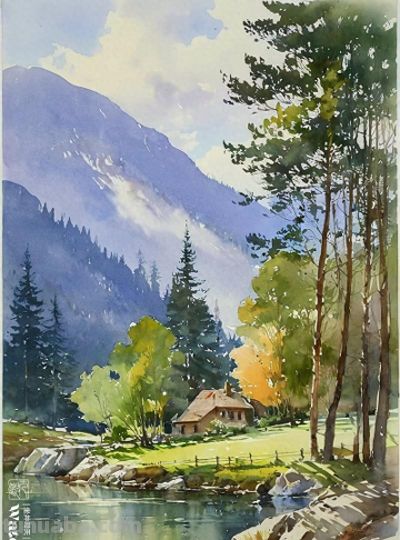 水彩《美丽的自然风景》 - 今日头条