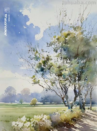 水彩《美丽的自然风景》 - 图画吧TUHUABA