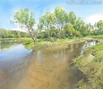 风景水彩作品的意境“美感” - 图画吧TUHUABA
