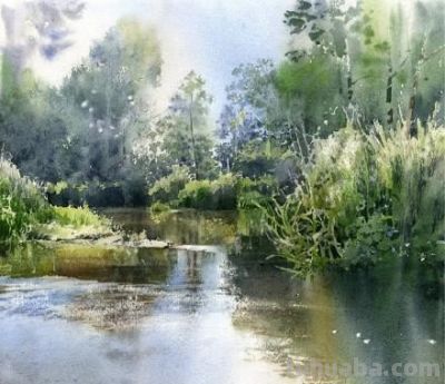 风景水彩作品的意境“美感” - 图画吧TUHUABA
