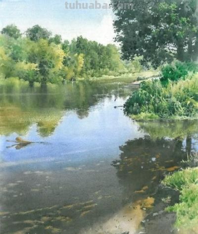 风景水彩作品的意境“美感” - 图画吧TUHUABA