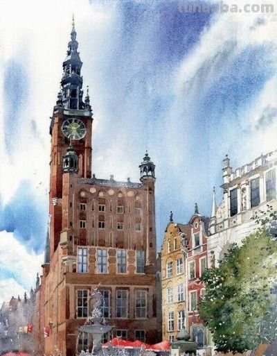 风景水彩作品的意境“美感” - 图画吧TUHUABA