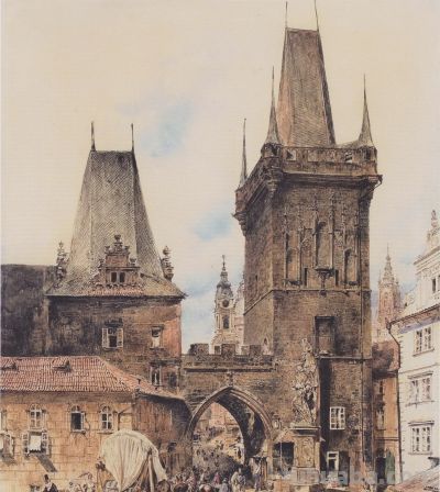 奥地利风景与建筑水彩画家鲁道夫·冯·奥特作品赏！ - 图画吧TUHUABA