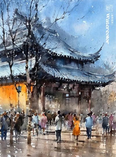 水彩《姑苏景色》 - 今日头条