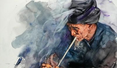 冯晓东·水彩人物画 | 质朴中藏着热烈，沉静里透着倔强 - 图画吧TUHUABA