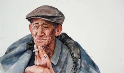 冯晓东·水彩人物画 | 质朴中藏着热烈，沉静里透着倔强 - 图画吧TUHUABA
