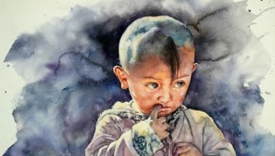 冯晓东·水彩人物画 | 质朴中藏着热烈，沉静里透着倔强 - 图画吧TUHUABA