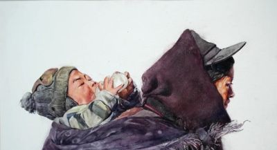 冯晓东·水彩人物画 | 质朴中藏着热烈，沉静里透着倔强 - 图画吧TUHUABA