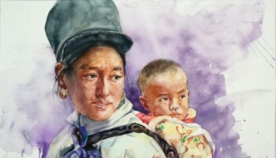 冯晓东·水彩人物画 | 质朴中藏着热烈，沉静里透着倔强 - 图画吧TUHUABA