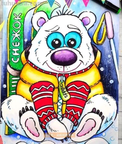 范画 | 水彩动物手绘作品，适合绘画临摹素材使用哦 - 图画吧TUHUABA