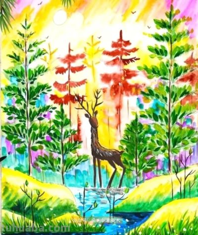 范画 | 水彩动物手绘作品，适合绘画临摹素材使用哦 - 图画吧TUHUABA