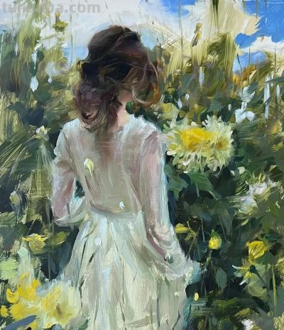 印度女画家Suchitra Bhosle油画作品选 - 图画吧TUHUABA