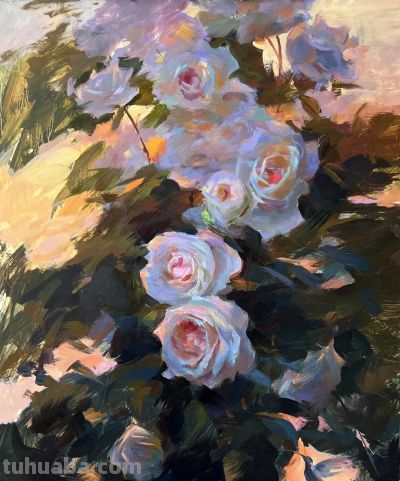 印度女画家Suchitra Bhosle油画作品选 - 图画吧TUHUABA