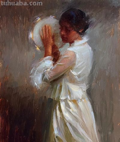 印度女画家Suchitra Bhosle油画作品选 - 图画吧TUHUABA