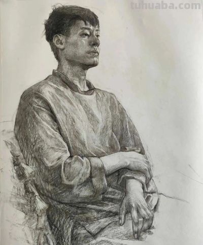 神色、动作、气质丨西安美院造型艺术部素描作品欣赏 - 图画吧TUHUABA