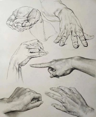 神色、动作、气质丨西安美院造型艺术部素描作品欣赏 - 图画吧TUHUABA