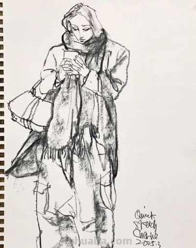 这才算是有灵魂的速写作品，高手啊！ - 图画吧TUHUABA