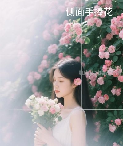 花树/花墙底下如何拍照？9个拍照姿势，拍出好看的人像照 - 图画吧TUHUABA