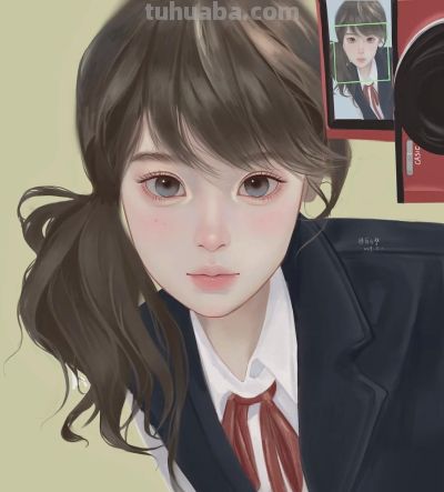 不同造型的少女插画，手绘里的人物好有故事感，每幅都想当头像 - 图画吧TUHUABA