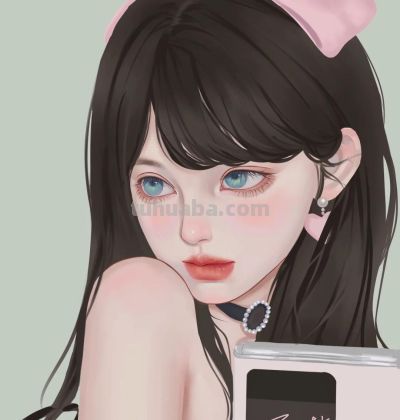 不同造型的少女插画，手绘里的人物好有故事感，每幅都想当头像 - 图画吧TUHUABA