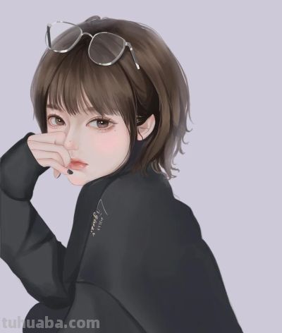 不同造型的少女插画，手绘里的人物好有故事感，每幅都想当头像 - 图画吧TUHUABA